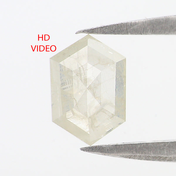 Natural Loose Hexagon Diamond Grey Color 0.64 CT 7.17 MM Hexagon Shape Rose Cut Diamond KDK2613