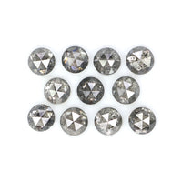 Natural Loose Round Rose Cut Diamond, Salt And Pepper Round Diamond, Natural Loose Diamond, Rose Cut Diamond, 1.26 CT Round Shape L2775