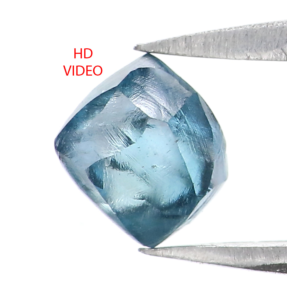 0.81 CT Natural Loose Rough Shape Diamond Blue Color Rough Cut Diamond 5.45 MM Natural Loose Blue Diamond Rough Crystal Cut Diamond QL2228