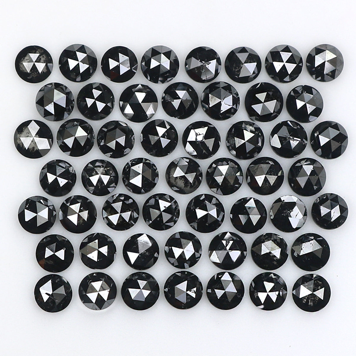 4.57 CT Natural Loose Round Rose Cut Diamond Black Color Round Shape Diamond 2.70 MM Natural Loose Black Color Round Rose Cut Diamond LQ1763