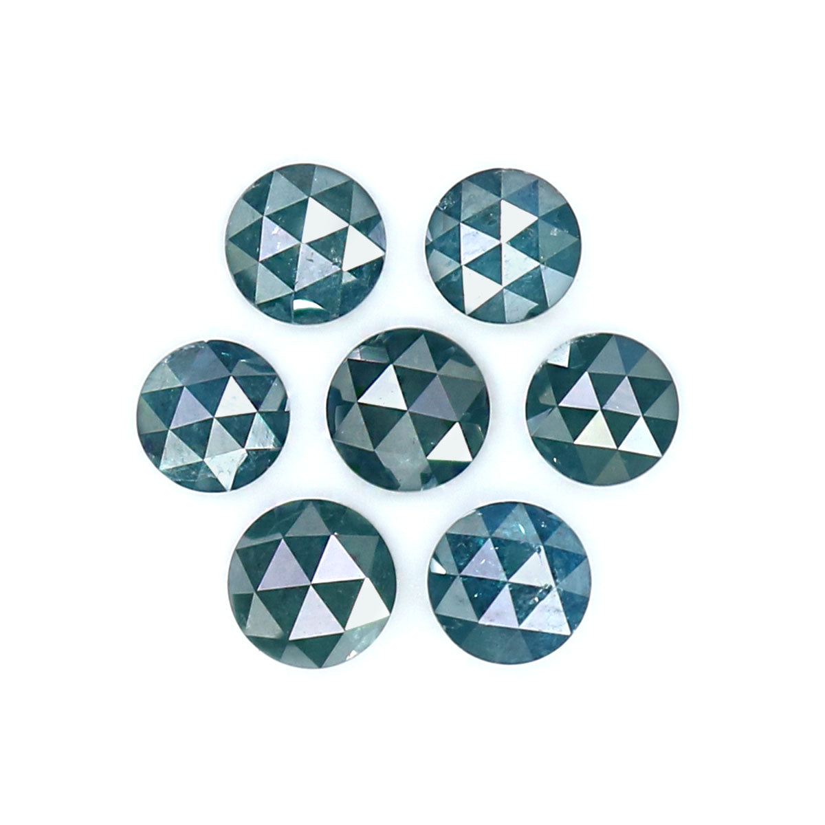 2.01 CT Natural Loose Round Rose Cut Diamond Blue Color Round Shape Diamond 3.90 MM Natural Blue Color Diamond Round Rose Cut Diamond LQ2422