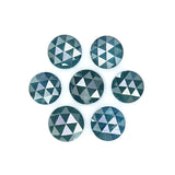 Natural Loose Round Rose Cut Blue Color Diamond 2.01 CT 3.89 MM Rose Cut Shape Diamond L2422