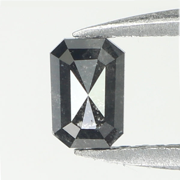 0.49 Ct Natural Loose Diamond, Emerald Cut Diamonds, Black Color Diamond, Rose Cut Diamond, Rustic Diamond, Radiant Diamond KDL5359