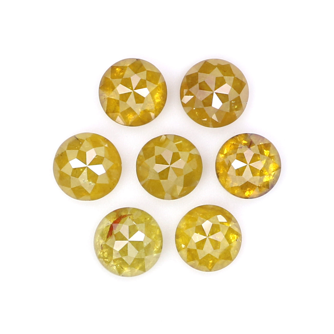 1.31 CT Natural Loose Rose Cut Diamond Yellow Color Round Shape Diamond 3.10 MM Natural Loose Diamond Brown Round Rose Cut Diamond LQ9280