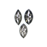 Natural Loose Marquise Salt And Pepper Diamond Black Grey Color 0.97 CT 6.32 MM Marquise Shape Rose Cut Diamond KDL2559