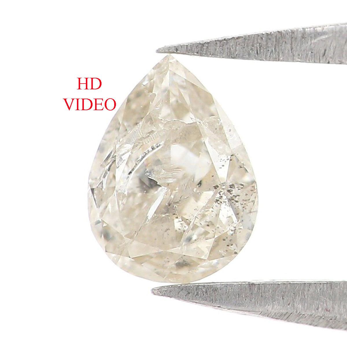 Natural Loose Pear Grey Color Diamond 0.43 CT 5.60 MM Pear Shape Rose Cut Diamond KR1009