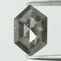 0.70 Ct Natural Loose Diamond Hexagon Grey Color I3 Clarity 7.05 MM KDL8153