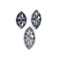 Natural Loose Marquise Salt And Pepper Diamond Black Grey Color 0.86 CT 5.70 MM Marquise Shape Rose Cut Diamond KDL014