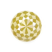 Natural Loose Rose Cut Yellow Color Diamond 1.65 CT 6.60 MM Round Rose Cut Shape Diamond L5279
