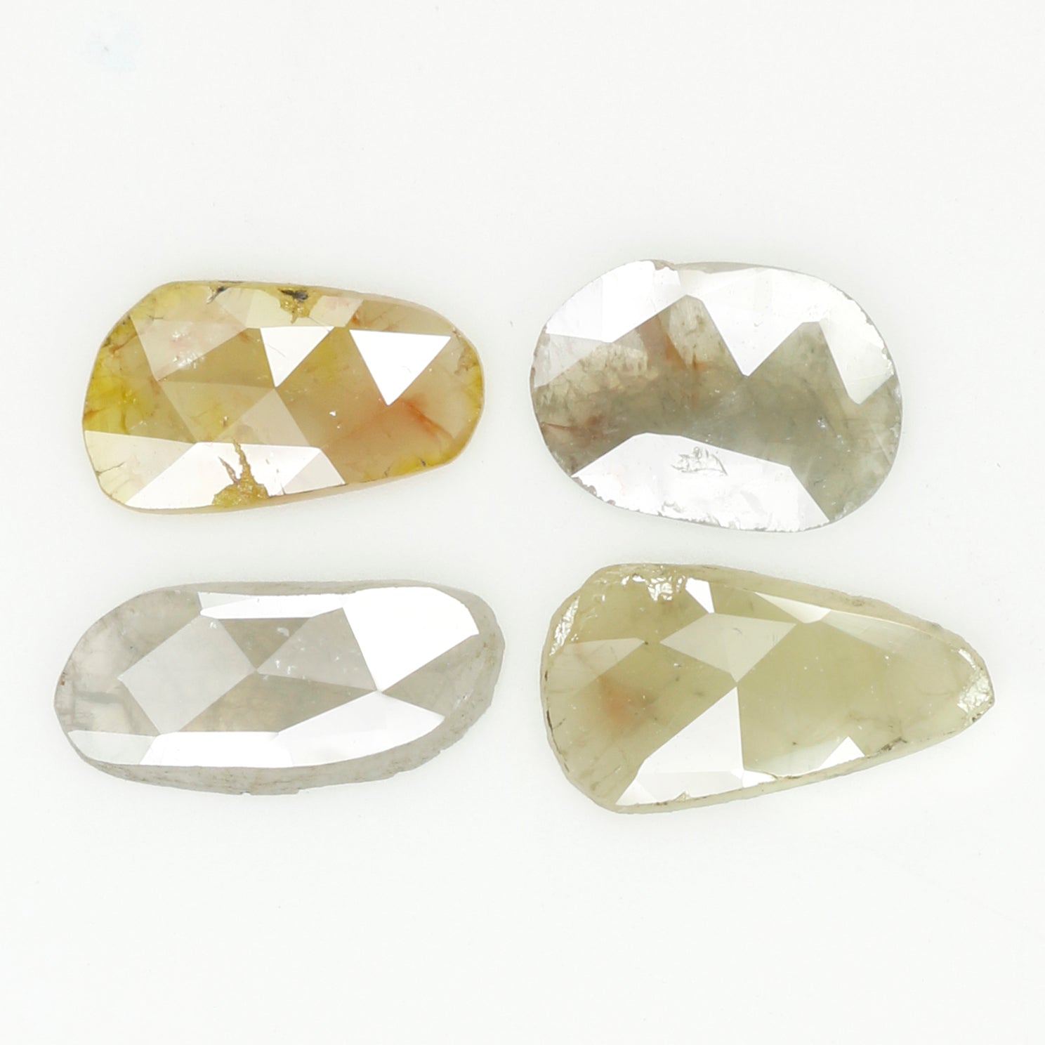 1.17 CT Natural Loose Slice Shape Diamond Yellow Color Slice Cut Diamond 6.30 MM Natural Loose Grey Color Slice Irregular Cut Diamond LQ9441