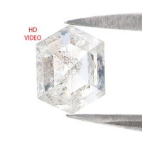 Natural Loose Hexagon Diamond White - G Color 1.08 CT 6.67 MM Hexagon Shape Rose Cut Diamond KDL2576