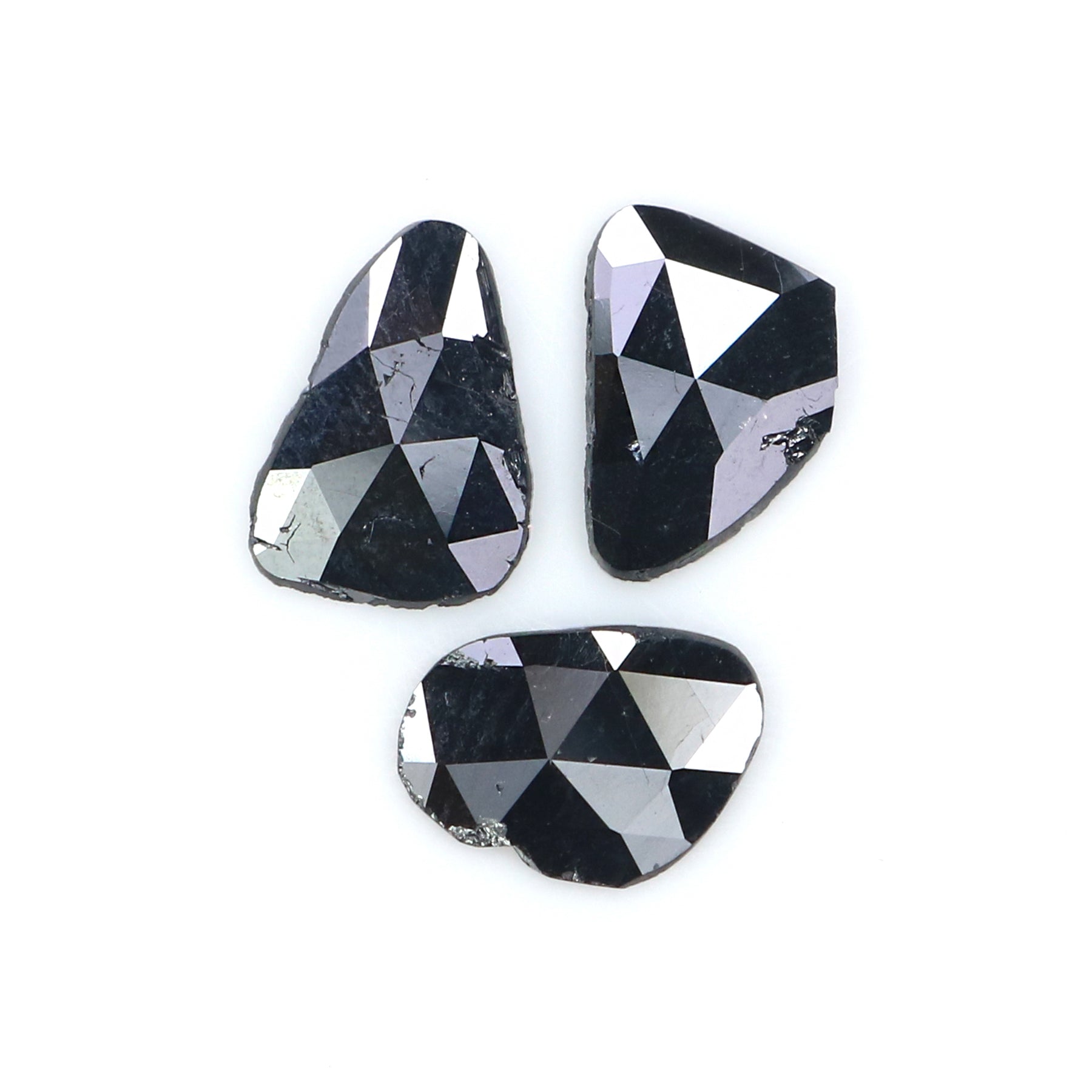 Natural Loose Slice Black Color Diamond 1.27 CT 8.10 MM Slice Shape Rose Cut Diamond KR2600