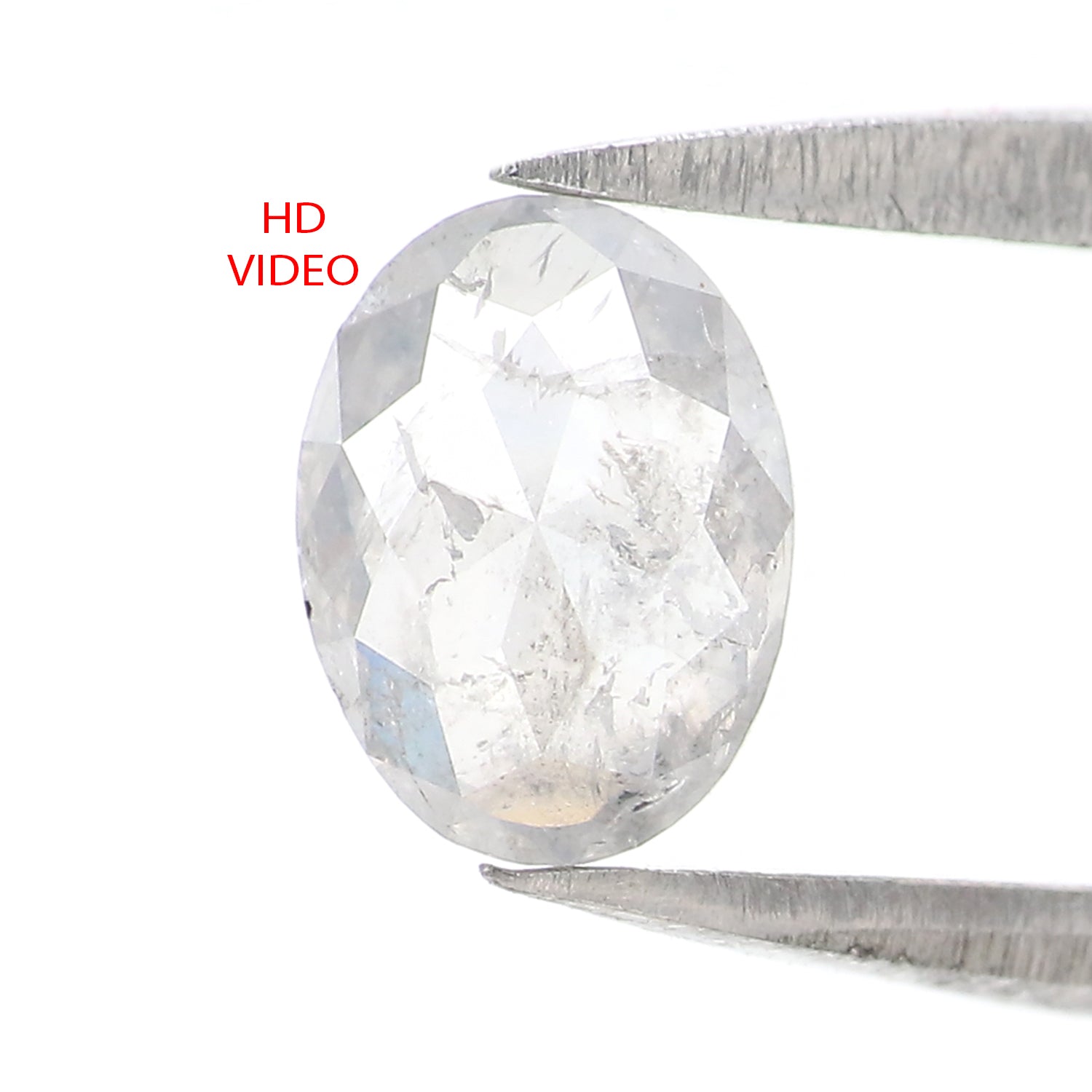 0.67 CT Natural Loose Oval Shape Diamond Grey Color Oval Shape Diamond 6.65 MM Natural Loose Grey Color Diamond Oval Rose Cut Diamond QL2589