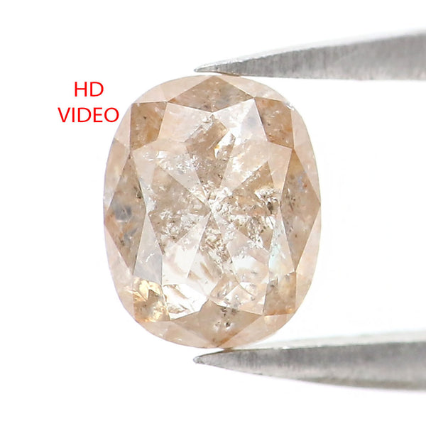 Natural Loose Oval Diamond Light Brown Color 1.21 CT 6.50 MM Oval Rose Cut Shape Diamond L2506