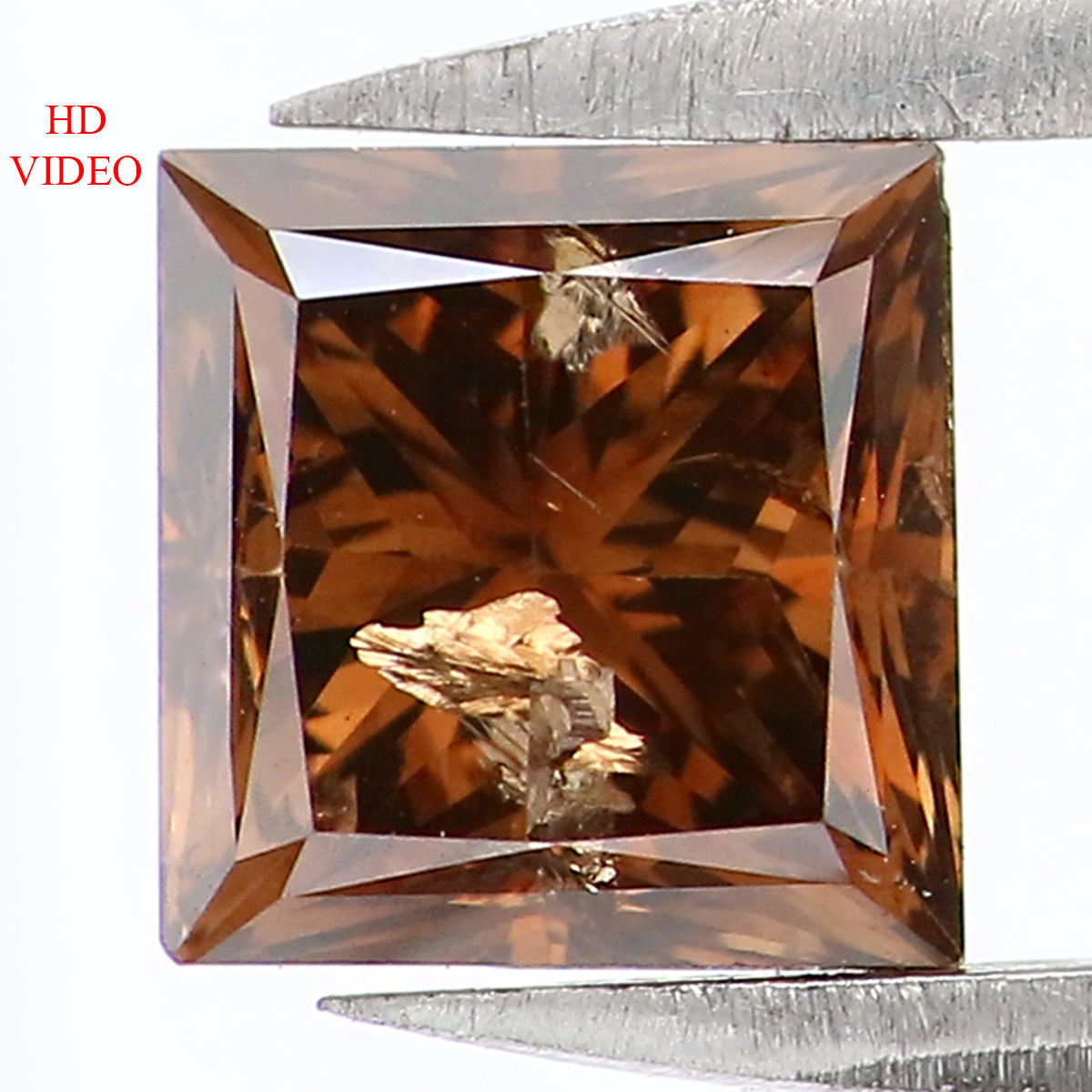 Natural Loose Princess Brown Color Diamond 1.00 CT 5.40 MM Princess Shape Rose Cut Diamond KDL1758