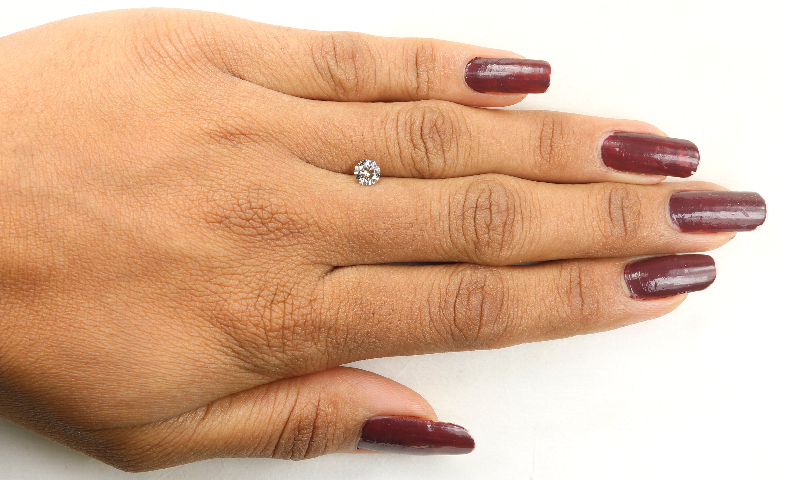 0.426 Ct Natural Loose Round Shape Diamond Brown Color Round Diamond 4.90 MM Natural Loose Brown Color Round Brilliant Cut Diamond LQ5254