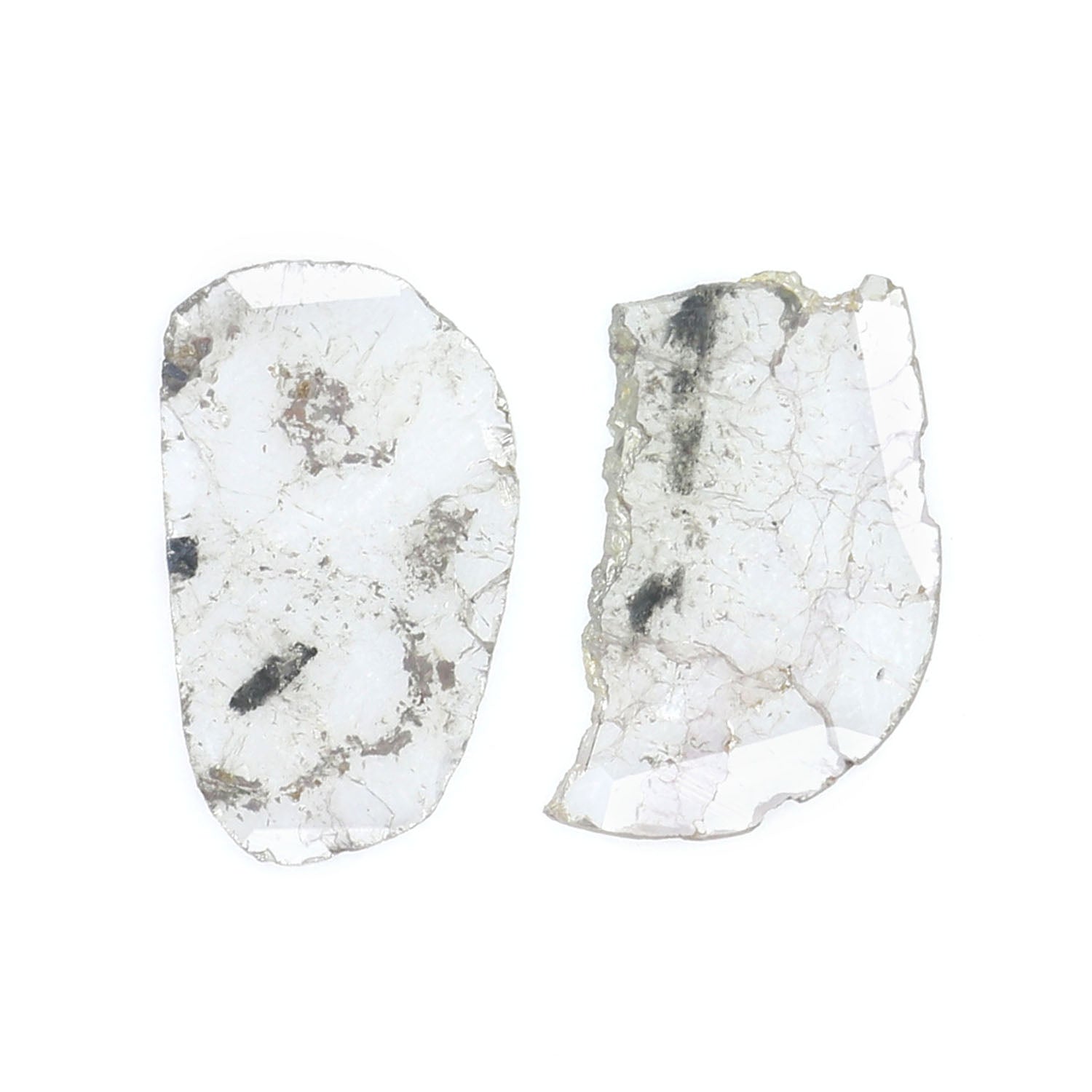 1.02 Ct Natural Loose Slice Shape Diamond Grey Color Slice Cut Diamond 10.45 MM Natural Loose Grey Color Slice Irregular Cut Diamond LQ9833