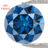 Natural Loose Round Blue Color Diamond 0.60 CT 5.15 MM Round Brilliant Cut Diamond KDL1659