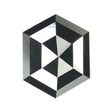 1.35 CT Natural Loose Hexagon Shape Diamond Black Hexagon Rose Cut Diamond 7.20 MM Natural Loose Black Color Hexagon Rose Cut Diamond QL9787
