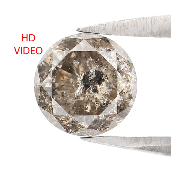 Natural Loose Round Brown Color Diamond 0.95 CT 5.70 MM Round Brilliant Cut Diamond L2283