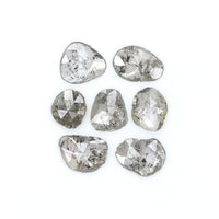 Natural Loose Slice Salt And Pepper Diamond Black Grey Color 1.00 CT 4.30 MM Slice Shape Rose Cut Diamond L2522
