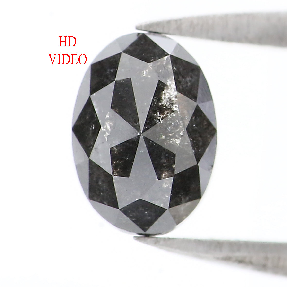 1.08 Ct Natural Loose Oval Shape Diamond Salt And Pepper Oval Cut Diamond 7.25 MM Natural Loose Diamond Oval Shape Rose Cut Diamond LQ1933