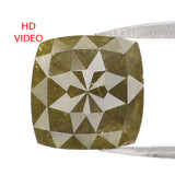 Natural Loose Square Green Color Diamond 2.71 CT 8.36 MM Square Shape Rose Cut Diamond KDL2463