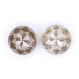 Natural Loose Round Rose Cut Grey Brown Color Diamond 0.82 CT 4.10 MM Round Rose Cut Shape Diamond L6346