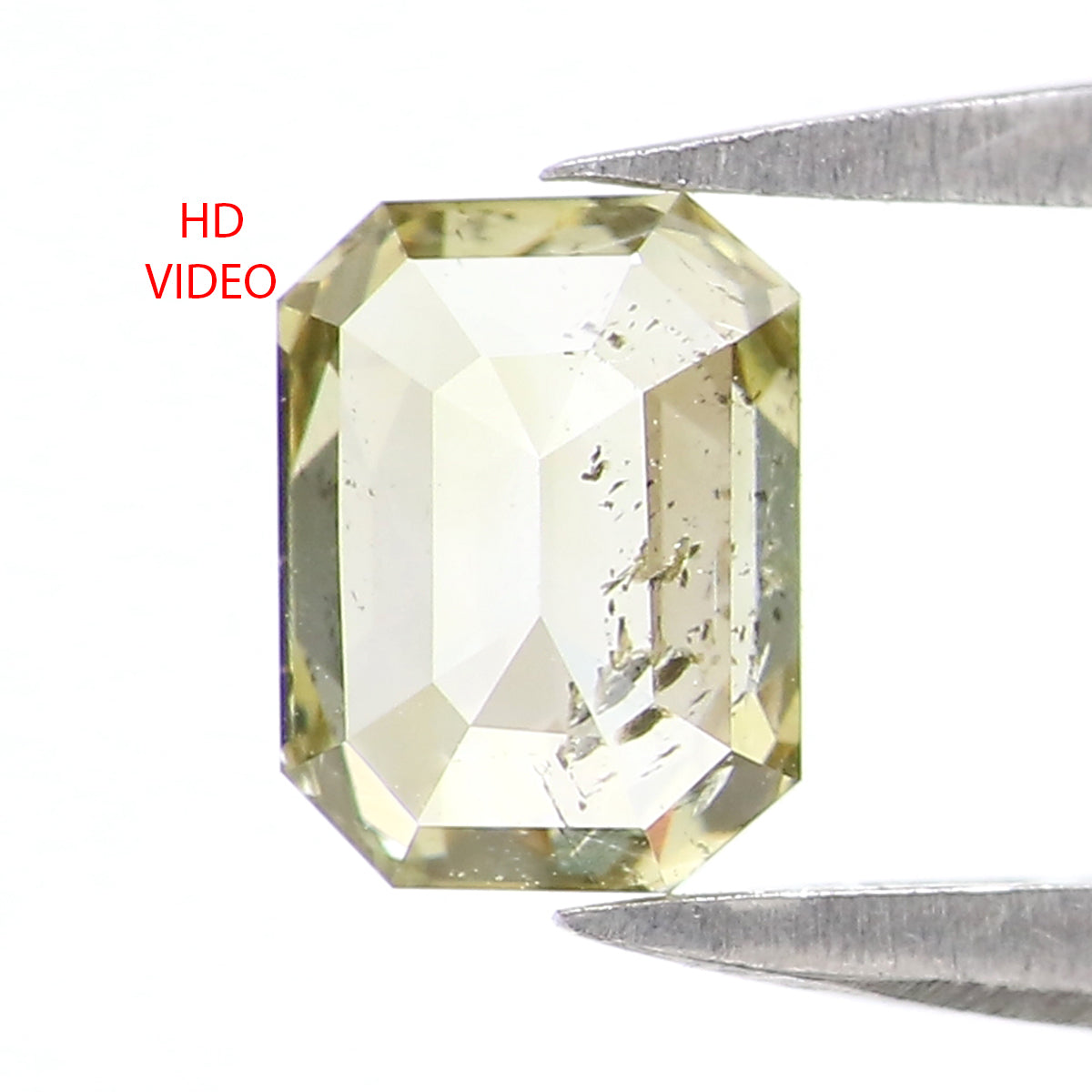 0.67 CT Natural Loose Emerald Shape Diamond Green Color Emerald Shape Diamond 5.75 MM Natural Green Color Emerald Rose Cut Diamond QL2548