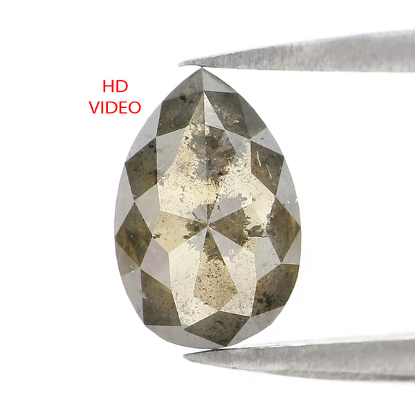 Natural Loose Pear Green Color Diamond 1.16 CT 8.70 MM Pear Shape Rose Cut Diamond KDK2608