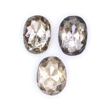 Natural Loose Oval Salt And Pepper Diamond Brown Color 0.72 CT 4.35 MM Oval Rose Cut Shape Diamond L592