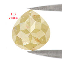 Natural Loose Pear Diamond Yellow Color 1.02 CT 6.35 MM Pear Shape Rose Cut Diamond KDL1743
