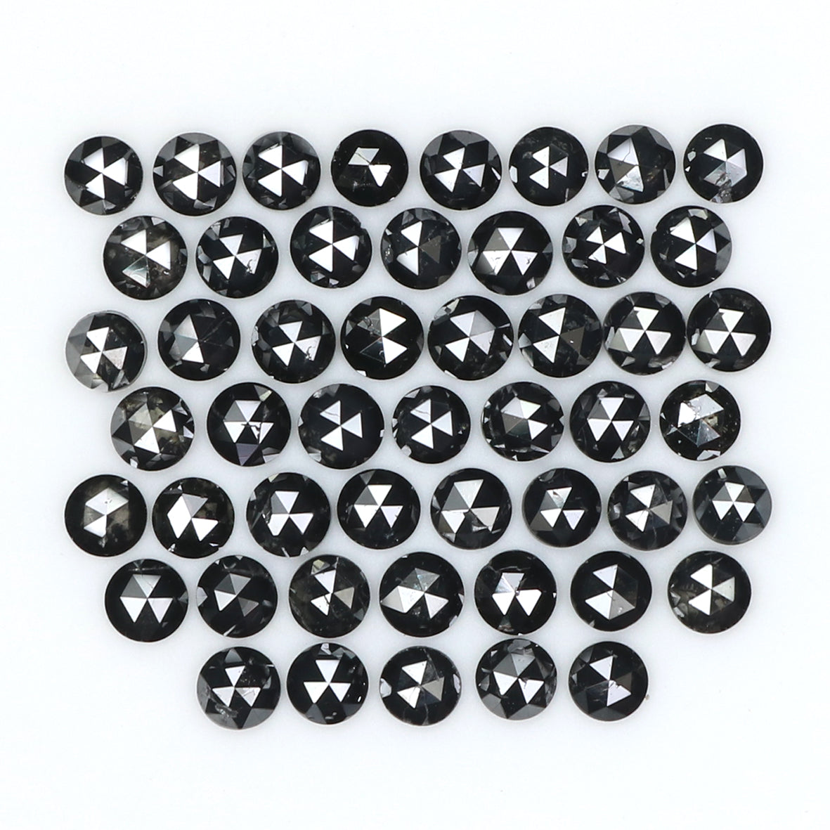2.80 CT Natural Loose Round Rose Cut Diamond Black Color Round Shape Diamond 2.30 MM Natural Loose Black Color Round Rose Cut Diamond LQ1804