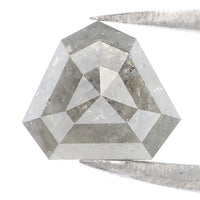 Natural Loose Shield Salt And Pepper Diamond Grey Color 1.82 CT 7.70 MM Shield Shape Rose Cut Diamond KR1311
