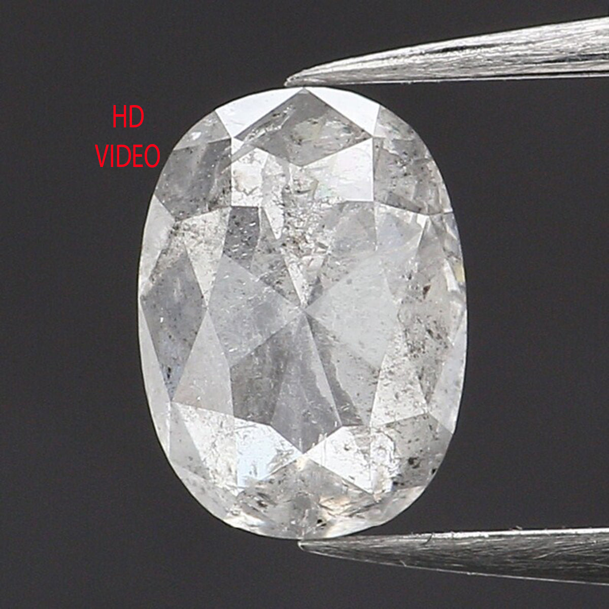 0.66 Ct Natural Loose Oval Shape Diamond Grey Color Oval Cut Diamond 6.00 MM Natural Loose Grey Color Diamond Oval Rose Cut Diamond LQ134