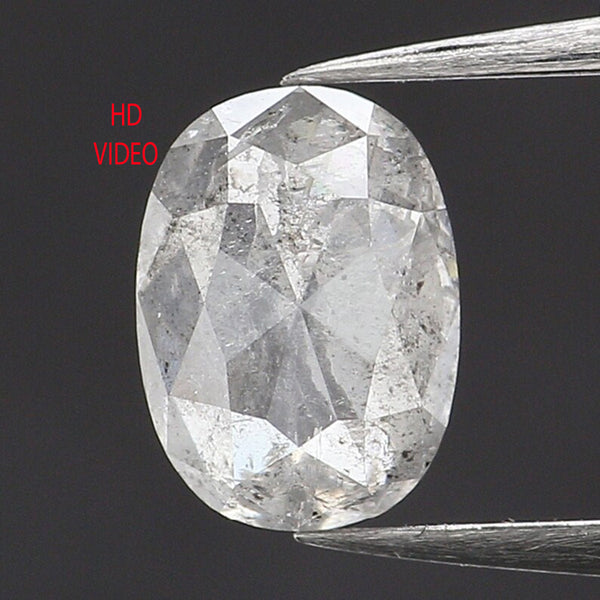 0.66 Ct Natural Loose Diamond, Oval Diamond, Grey Diamond, Antique Diamond, Oval Cut Diamond, Rustic Diamond, Real Diamond L134