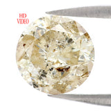 Natural Loose Round Brown Color Diamond 2.01 CT 7.85 MM Round Brilliant Cut Diamond KDL405