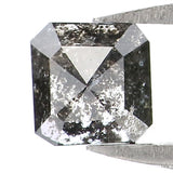 Natural Loose Emerald Salt And Pepper Diamond Grey Color 0.47 CT 4.50 MM Emerald Shape Rose Cut Diamond KDL6853