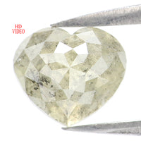 Natural Loose Heart Diamond Grey Color 2.07 CT 7.80 MM Heart Shape Rose Cut Diamond L7538