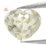 Natural Loose Heart Diamond Grey Color 2.07 CT 7.80 MM Heart Shape Rose Cut Diamond L7538