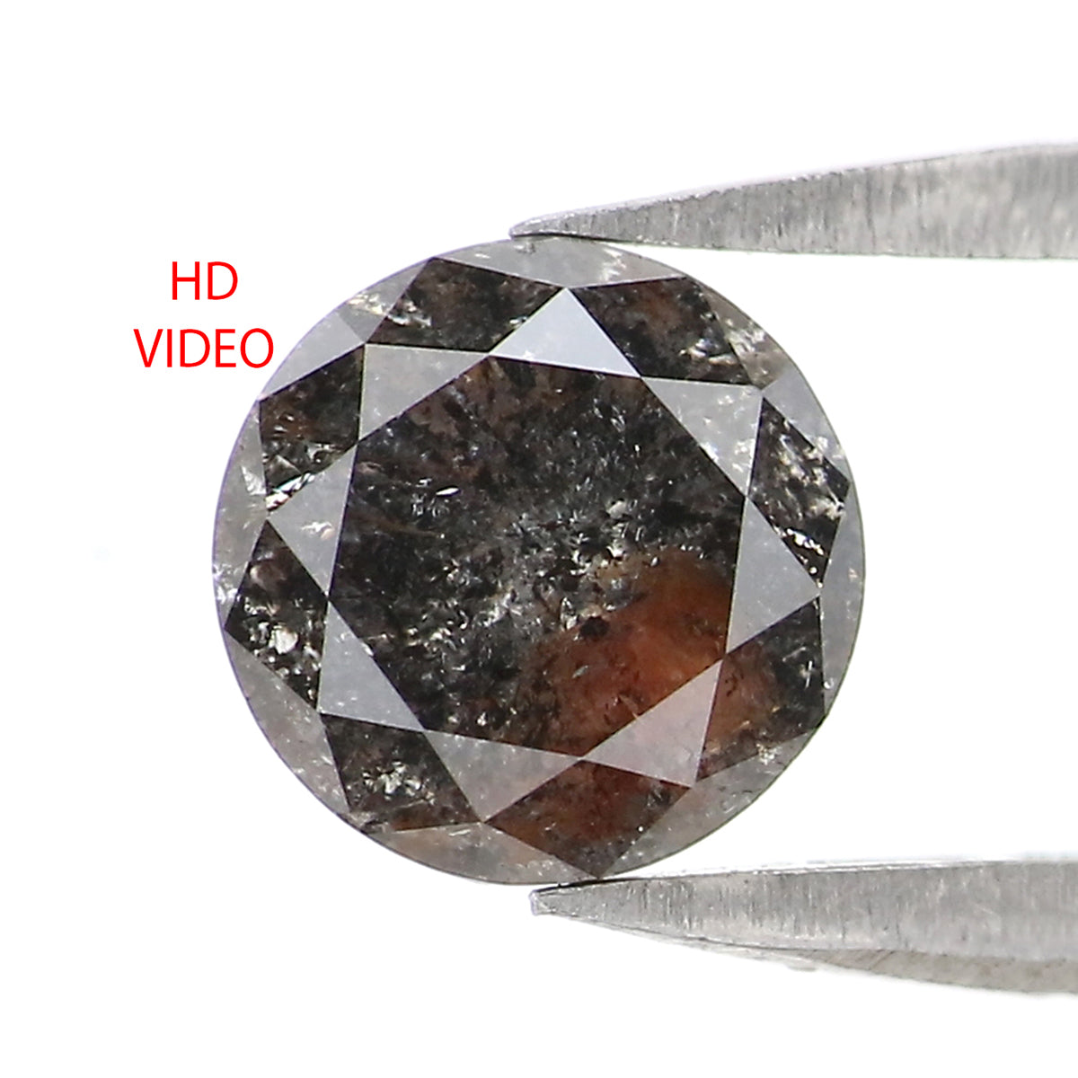 0.89 CT Natural Loose Round Shape Diamond Black Color Round Cut Diamond 5.85 MM Natural Brown Diamond Round Brilliant Cut Diamond LQ2564