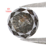 Natural Loose Round Salt And Pepper Diamond Black Grey Color 0.84 CT 5.50 MM Round Brilliant Cut Diamond L8031