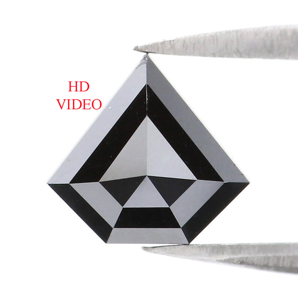 Natural Loose Shield Black Color Diamond 1.40 CT 7.40 MM Shield Shape Rose Cut Diamond L9698