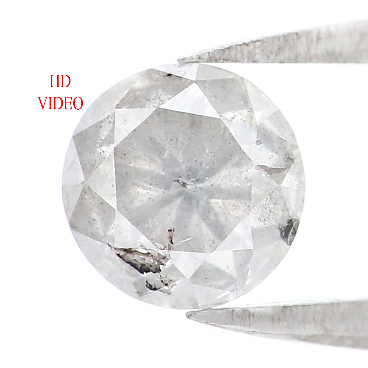 1.09 CT Natural Loose Round Shape Diamond Milky Grey Color Round Cut Diamond 5.80 MM Natural Grey Color Round Brilliant Cut Diamond LQ8170