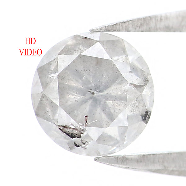 Natural Loose Round Milky Grey Color Diamond 1.09 CT 5.80 MM Round Shape Brilliant Cut Diamond L8170
