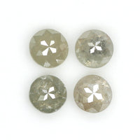 Natural Loose Round Rose Cut Grey Color Diamond 0.85 CT 3.50 MM Round Rose Cut Diamond L6332