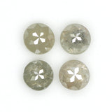Natural Loose Round Rose Cut Grey Color Diamond 0.85 CT 3.50 MM Round Rose Cut Diamond L6332