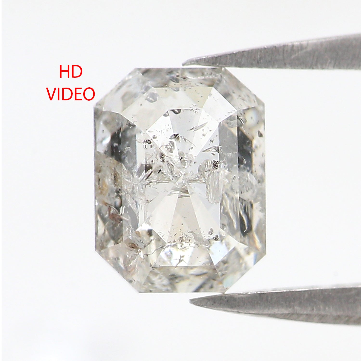 Natural Loose Emerald Diamond White - G Color 1.57 CT 7.28 MM Emerald Shape Rose Cut Diamond KDL2584