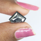 2.85 Ct Natural Loose Shield Diamond Black Color Shield Cut Diamond 11.80 MM Natural Loose Diamond Black Color Shield Shape Diamond QL8767