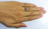 2.85 Ct Natural Loose Diamond Shield Black Color I3 Clarity 11.80 MM KDL8767